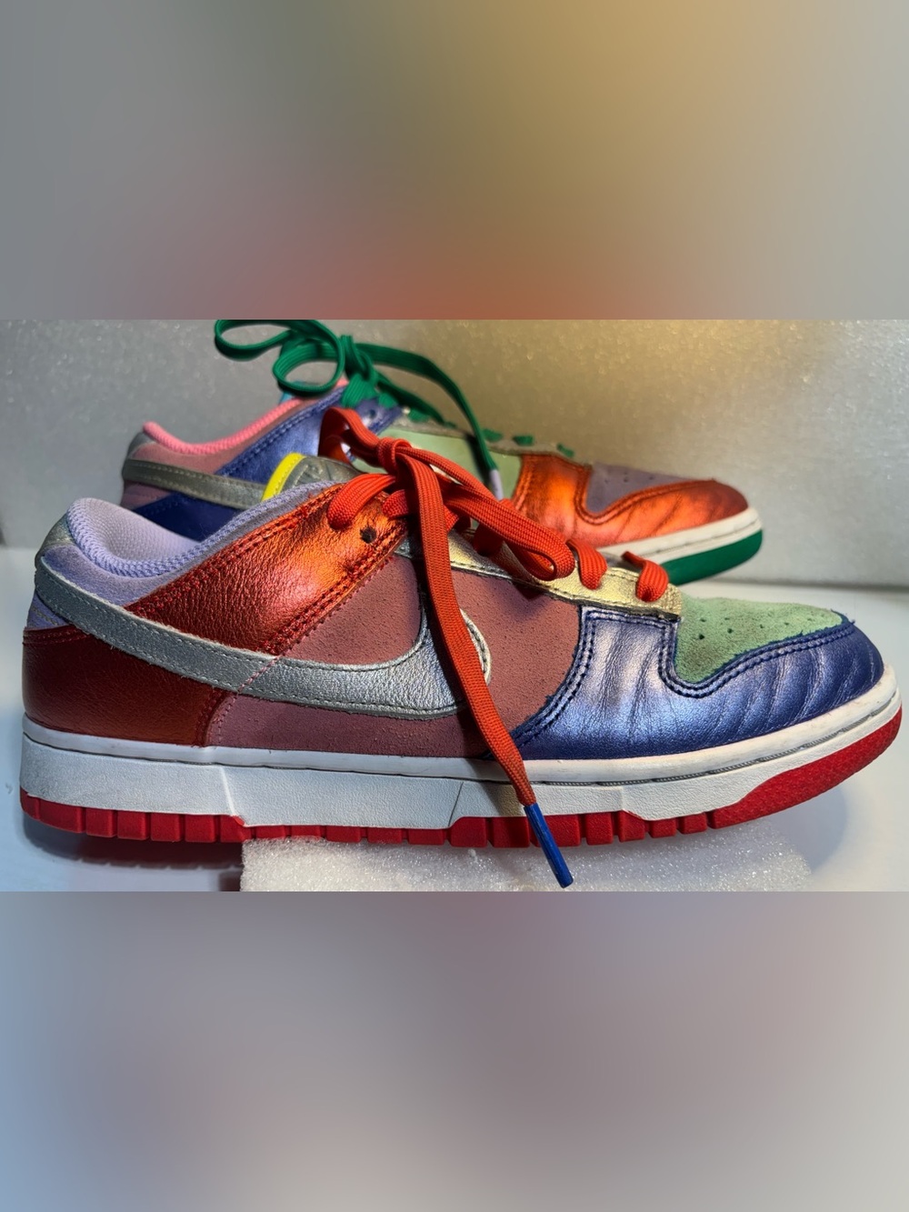 Nike Dunk Low Sunset Pulse Women’s 8 Colorful Metallic Sneakers - Picture 2 of 10